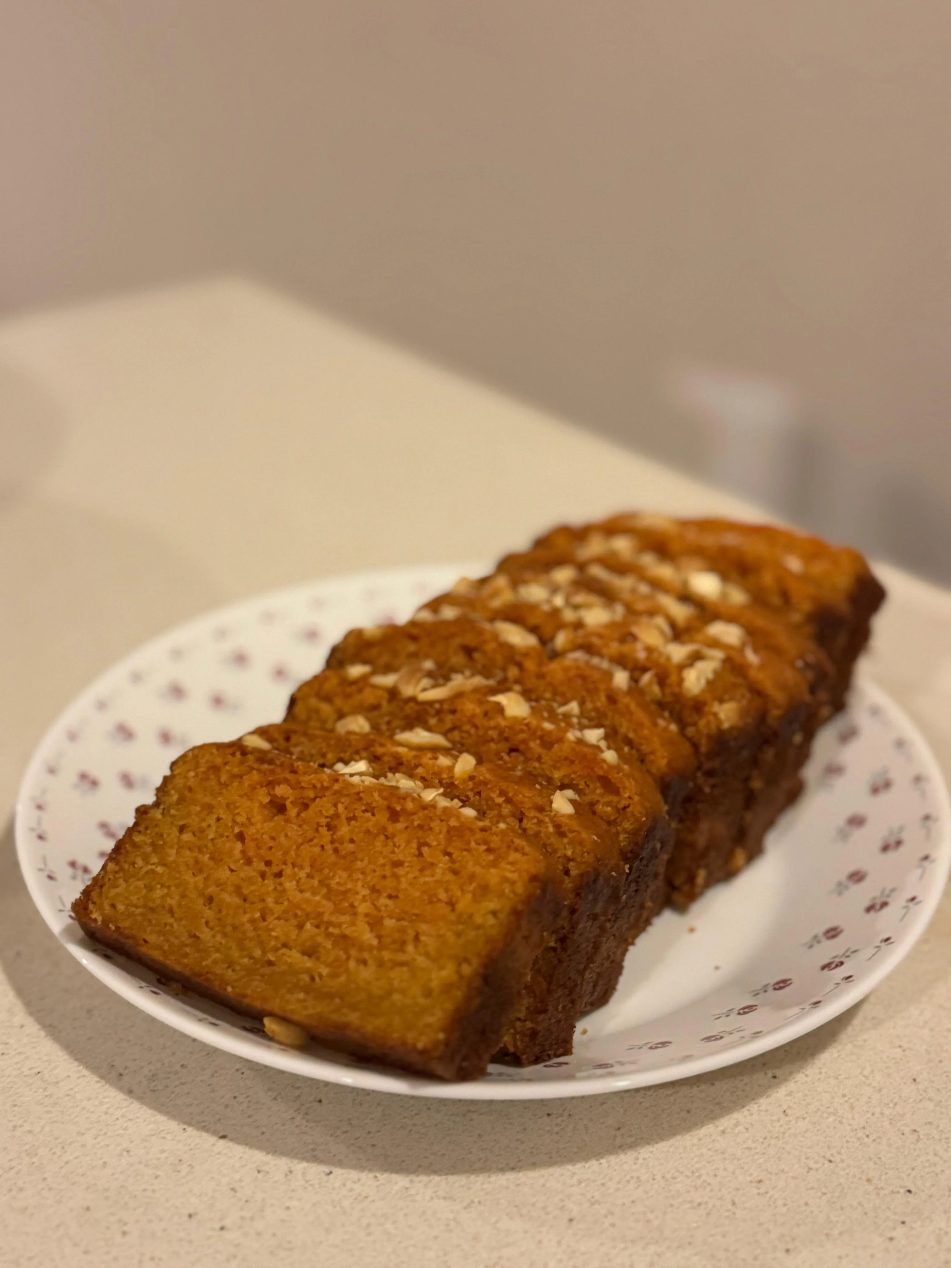 Fresh orange loaf with citrus zest