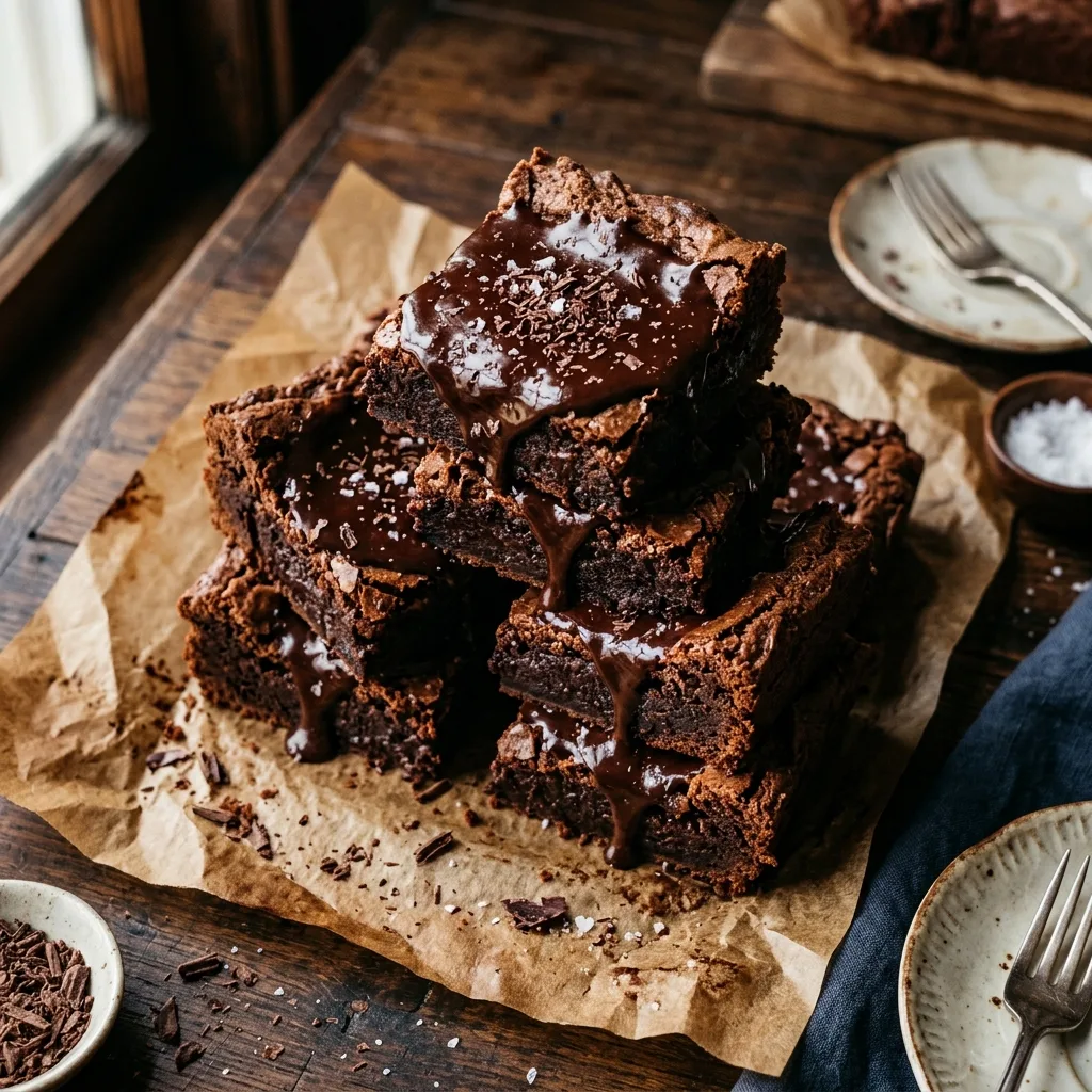 Fudge brownies freshly baked by The Rits Baker